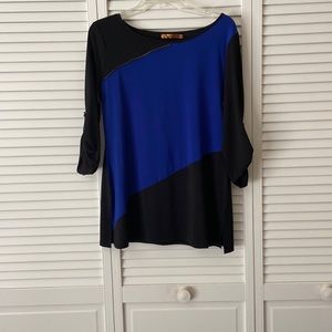Black & Royal & Royal Blue front with Black back!